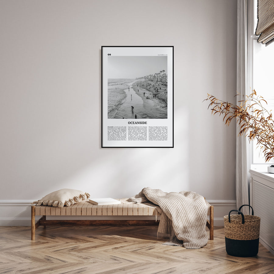 Oceanside Travel B&W No 2 Poster