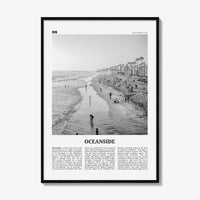 Oceanside Print Black and White No 2, Oceanside Wall Art, Oceanside Poster, Oceanside Photo, California, USA, United States