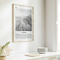 Oceanside Print Black and White No 2, Oceanside Wall Art, Oceanside Poster, Oceanside Photo, California, USA, United States