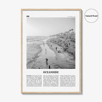 Oceanside Print Black and White No 2, Oceanside Wall Art, Oceanside Poster, Oceanside Photo, California, USA, United States