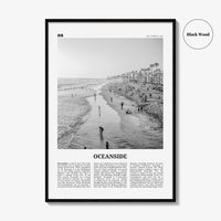 Oceanside Print Black and White No 2, Oceanside Wall Art, Oceanside Poster, Oceanside Photo, California, USA, United States