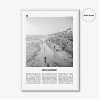 Oceanside Print Black and White No 2, Oceanside Wall Art, Oceanside Poster, Oceanside Photo, California, USA, United States