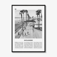 Oceanside Print Black and White No 3, Oceanside Wall Art, Oceanside Poster, Oceanside Photo, California, USA, United States