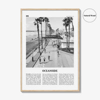 Oceanside Print Black and White No 3, Oceanside Wall Art, Oceanside Poster, Oceanside Photo, California, USA, United States