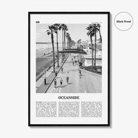 Oceanside Print Black and White No 3, Oceanside Wall Art, Oceanside Poster, Oceanside Photo, California, USA, United States