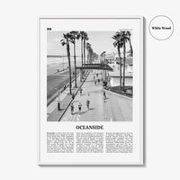 Oceanside Print Black and White No 3, Oceanside Wall Art, Oceanside Poster, Oceanside Photo, California, USA, United States