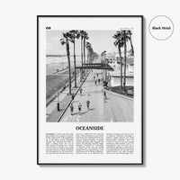 Oceanside Print Black and White No 3, Oceanside Wall Art, Oceanside Poster, Oceanside Photo, California, USA, United States