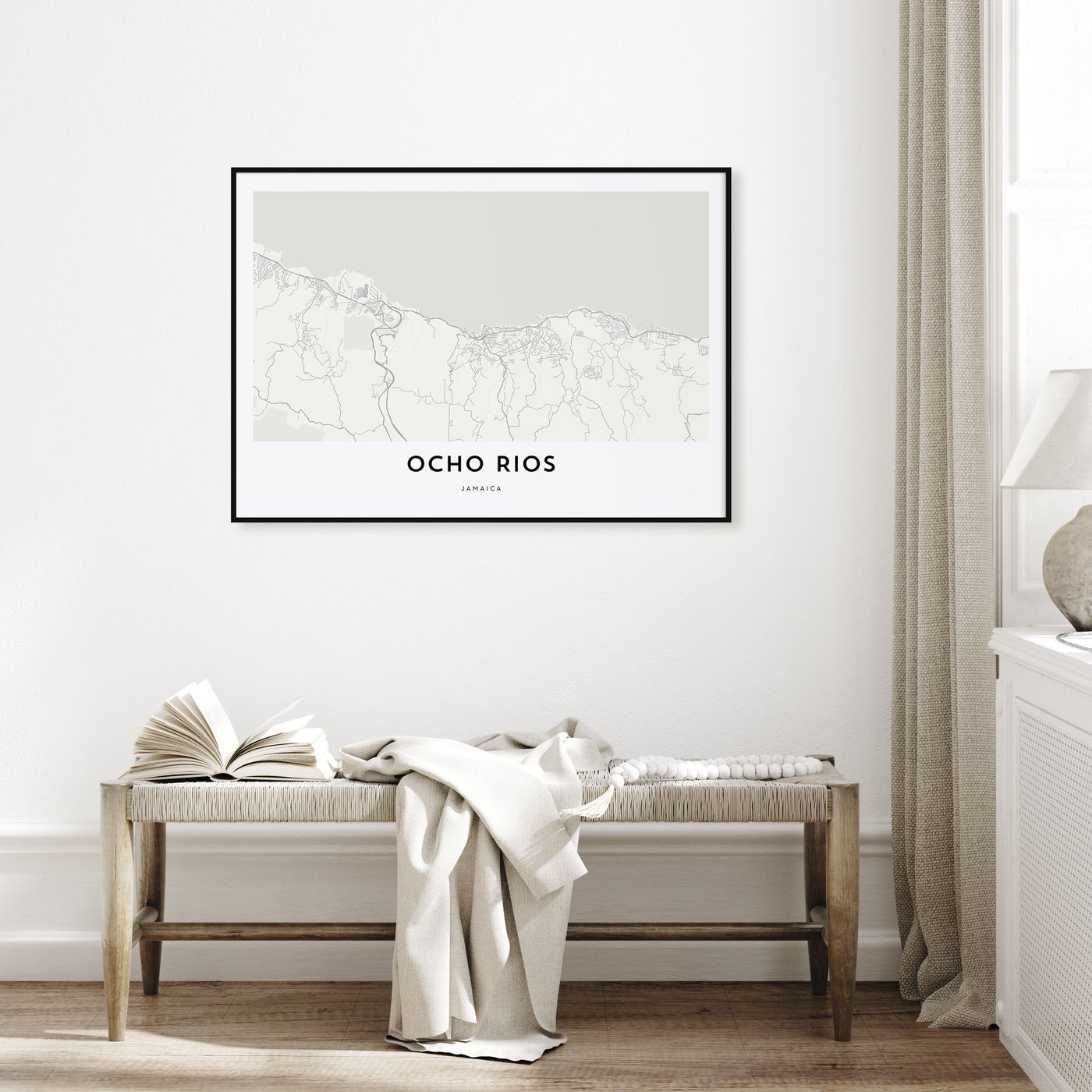 Ocho Rios Map Landscape Poster