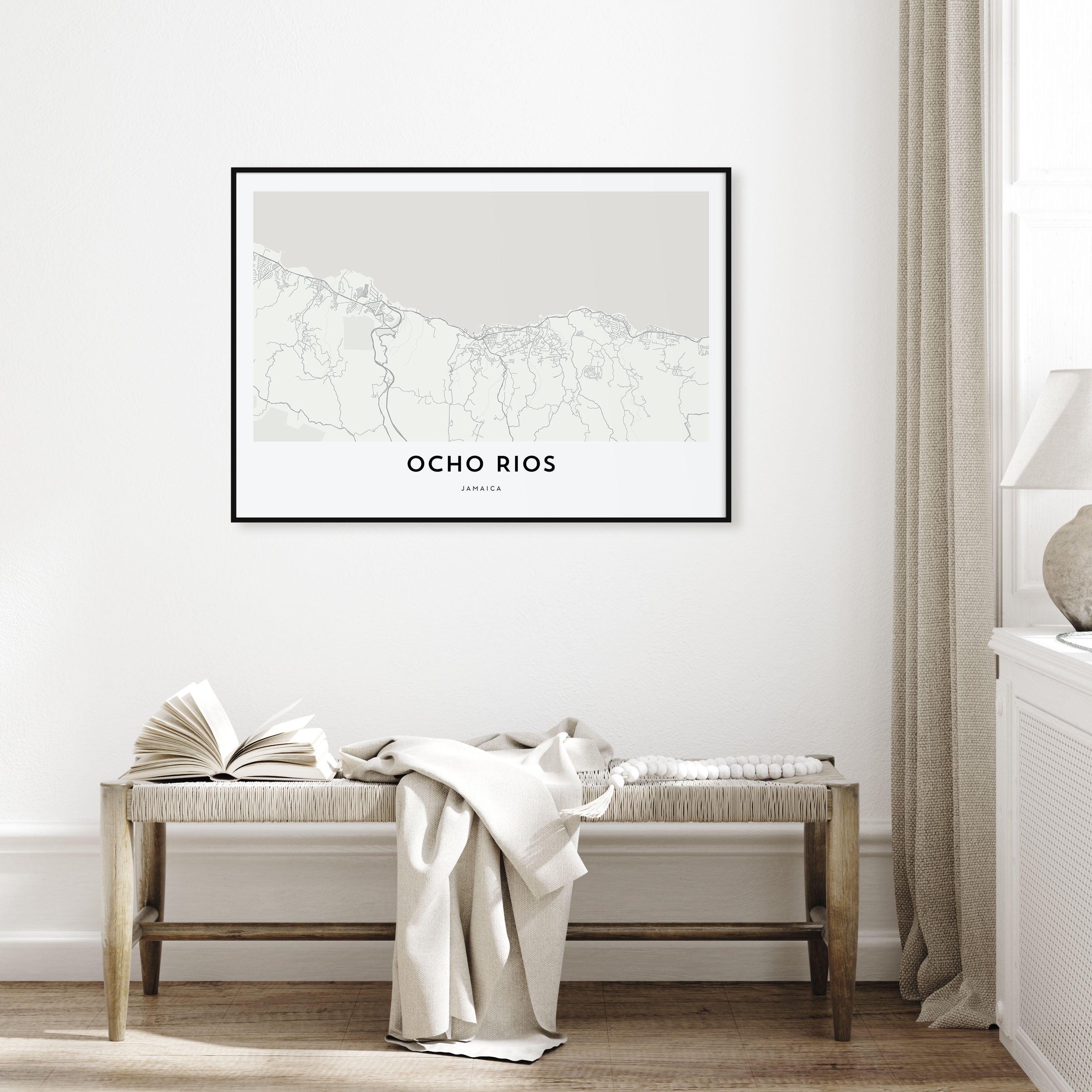 Ocho Rios Map Landscape Poster