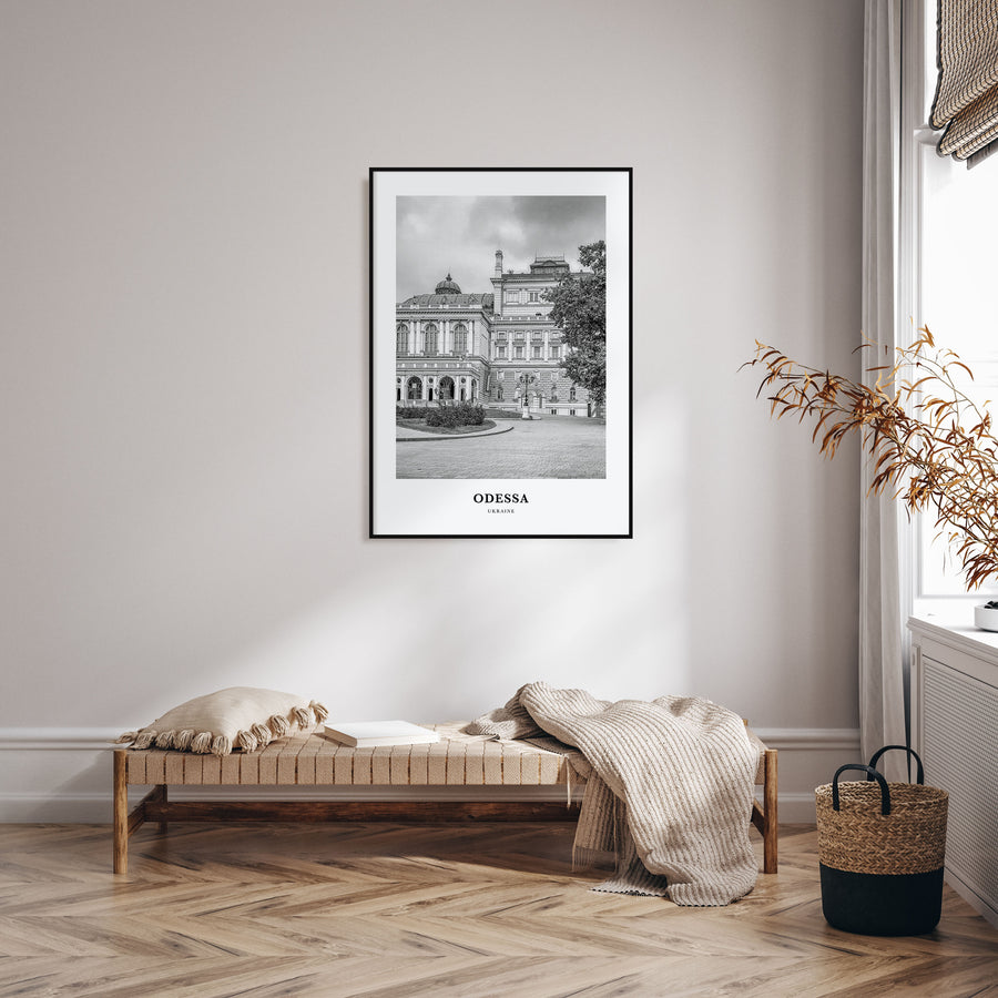 Odessa, Ukraine Portrait B&W Poster