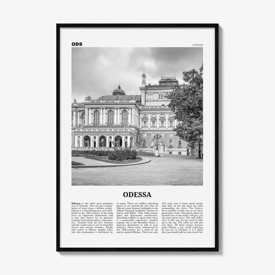Odessa Print Black and White Ukraine, Odessa Wall Art, Odessa Poster, Odessa Photo, Odessa Wall Décor, Ukraine, Odesa, Одеса