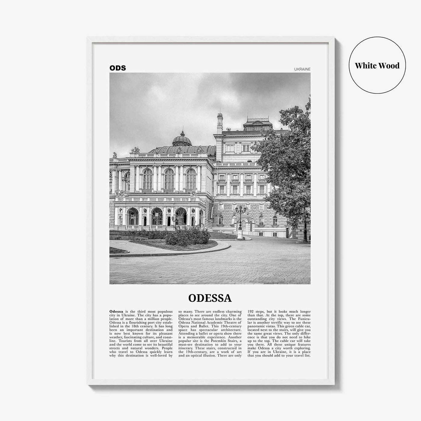 Odessa Print Black and White Ukraine, Odessa Wall Art, Odessa Poster, Odessa Photo, Odessa Wall Décor, Ukraine, Odesa, Одеса