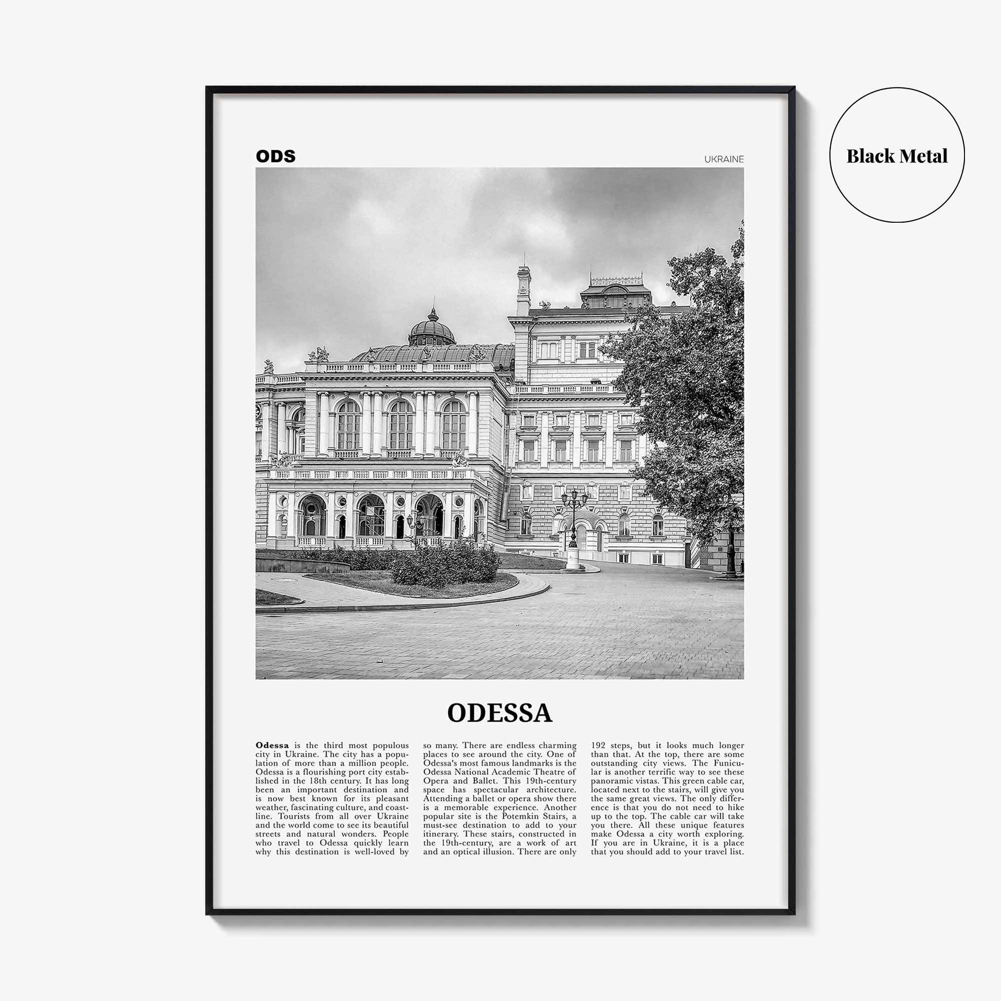 Odessa Print Black and White Ukraine, Odessa Wall Art, Odessa Poster, Odessa Photo, Odessa Wall Décor, Ukraine, Odesa, Одеса