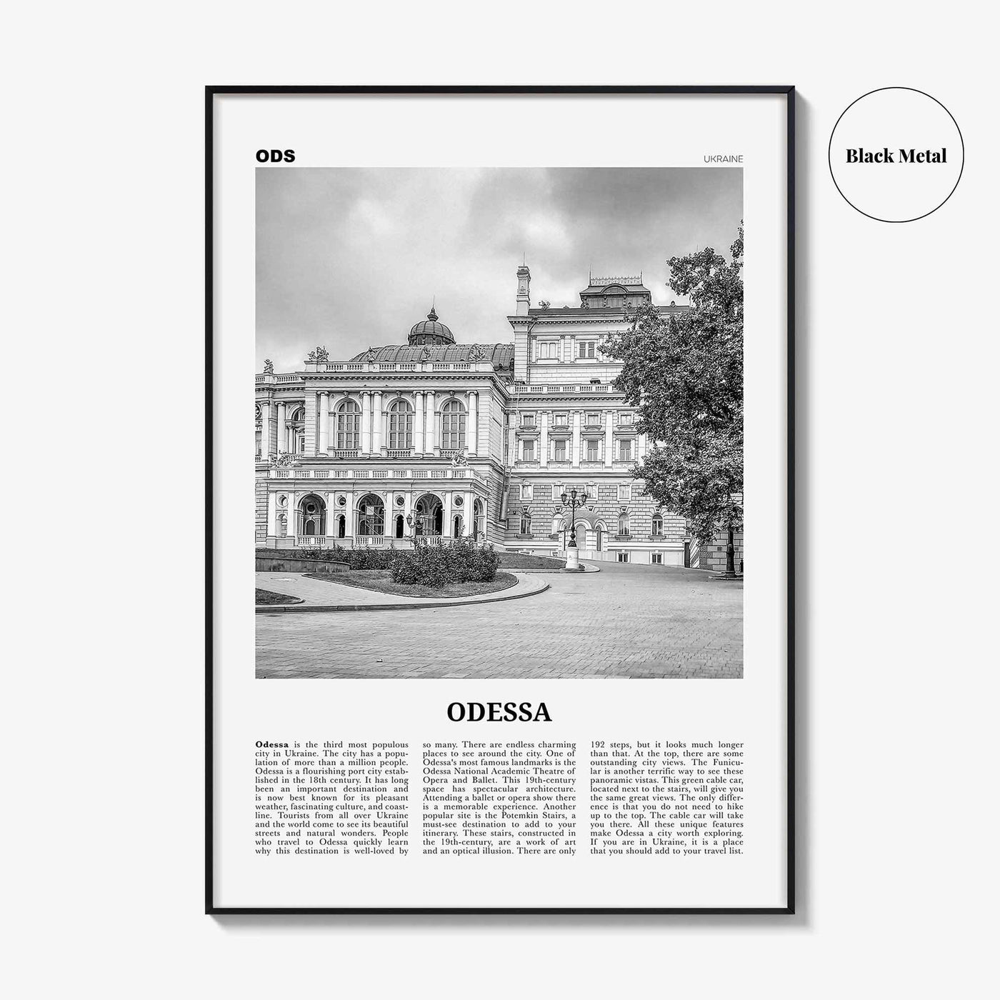 Odessa Print Black and White Ukraine, Odessa Wall Art, Odessa Poster, Odessa Photo, Odessa Wall Décor, Ukraine, Odesa, Одеса