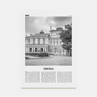 Odessa, Ukraine Travel B&W Poster