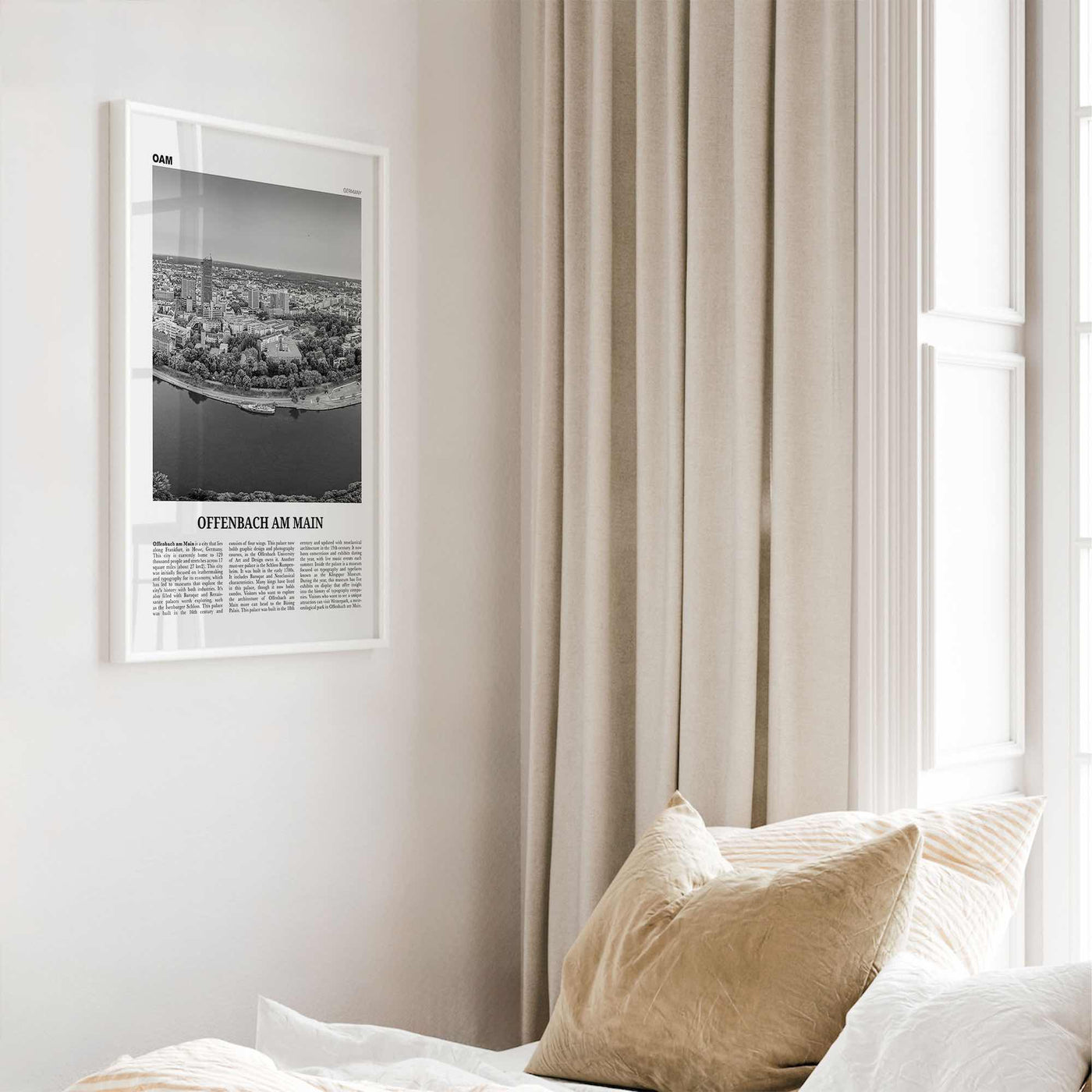 Offenbach am Main Print Black and White, Offenbach am Main Wall Art, Offenbach am Main Poster, Offenbach am Main Photo, Wall Décor, Map