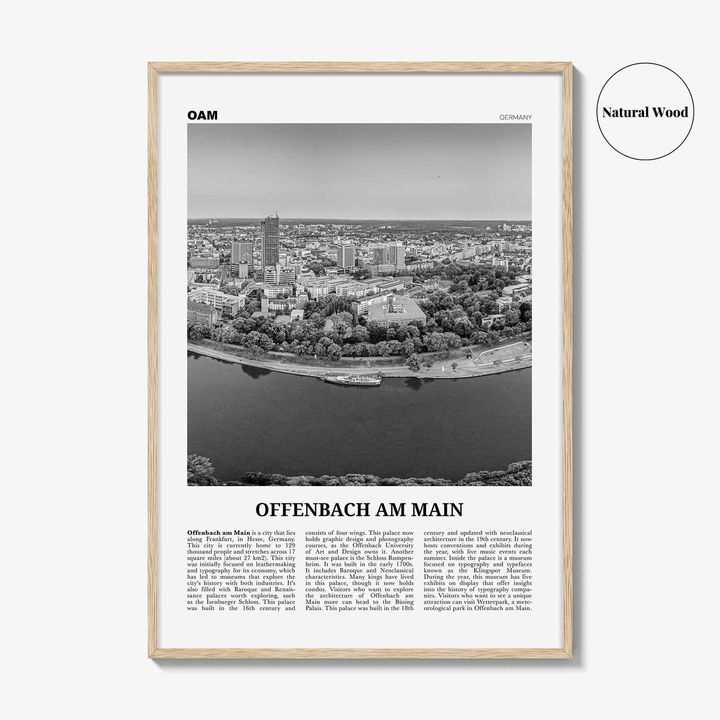 Offenbach am Main Print Black and White, Offenbach am Main Wall Art, Offenbach am Main Poster, Offenbach am Main Photo, Wall Décor, Map