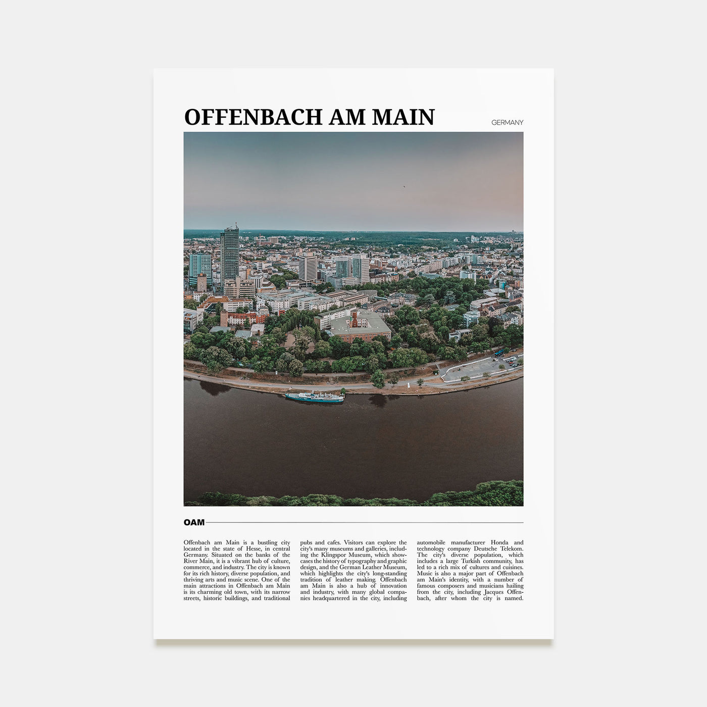Offenbach am Main Travel Color Poster