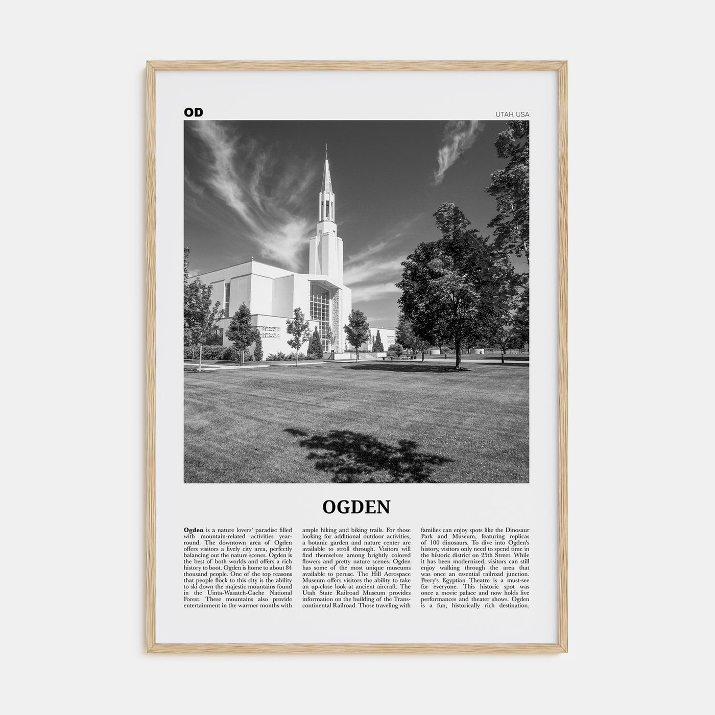 Ogden Travel B&W Poster