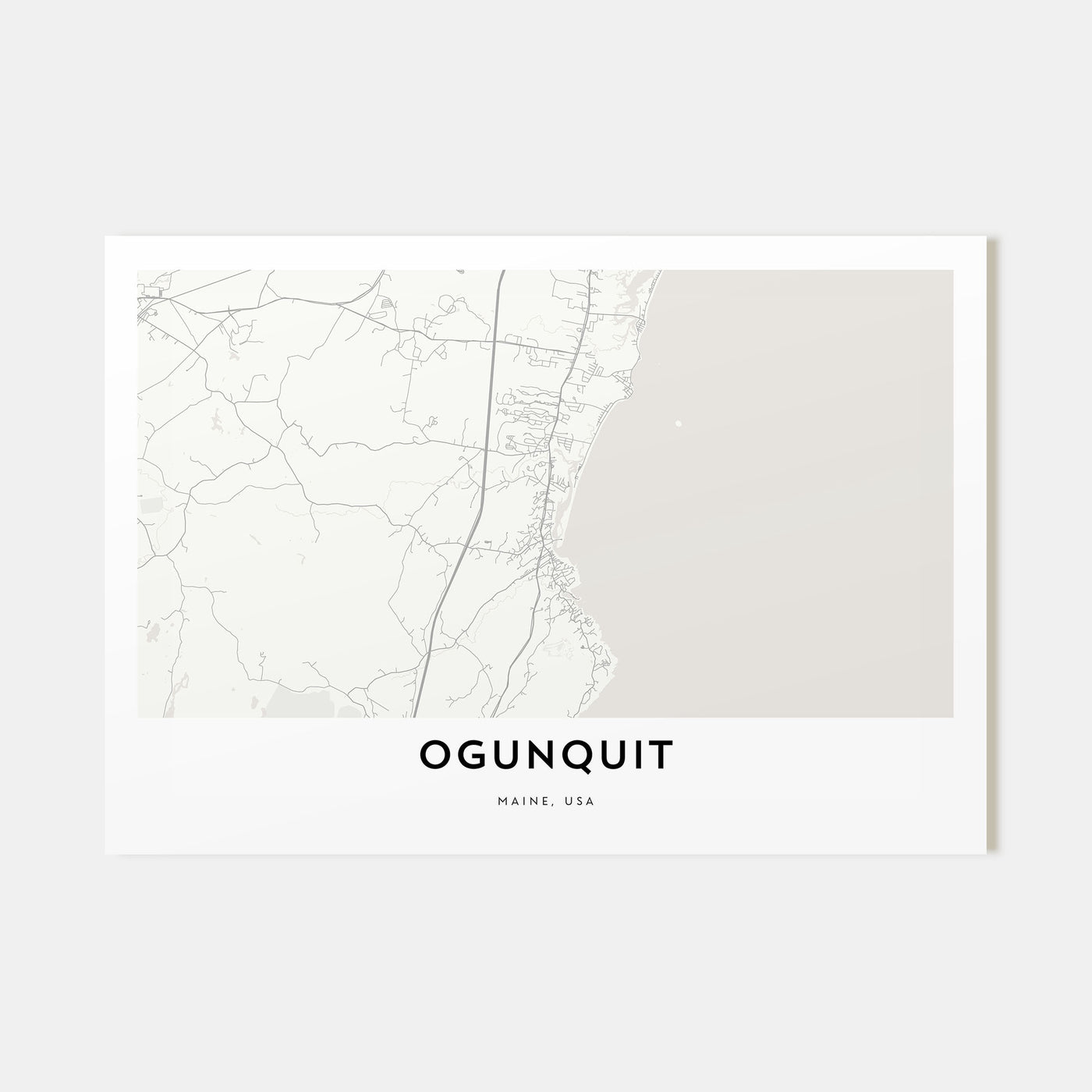 Ogunquit Map Landscape Poster
