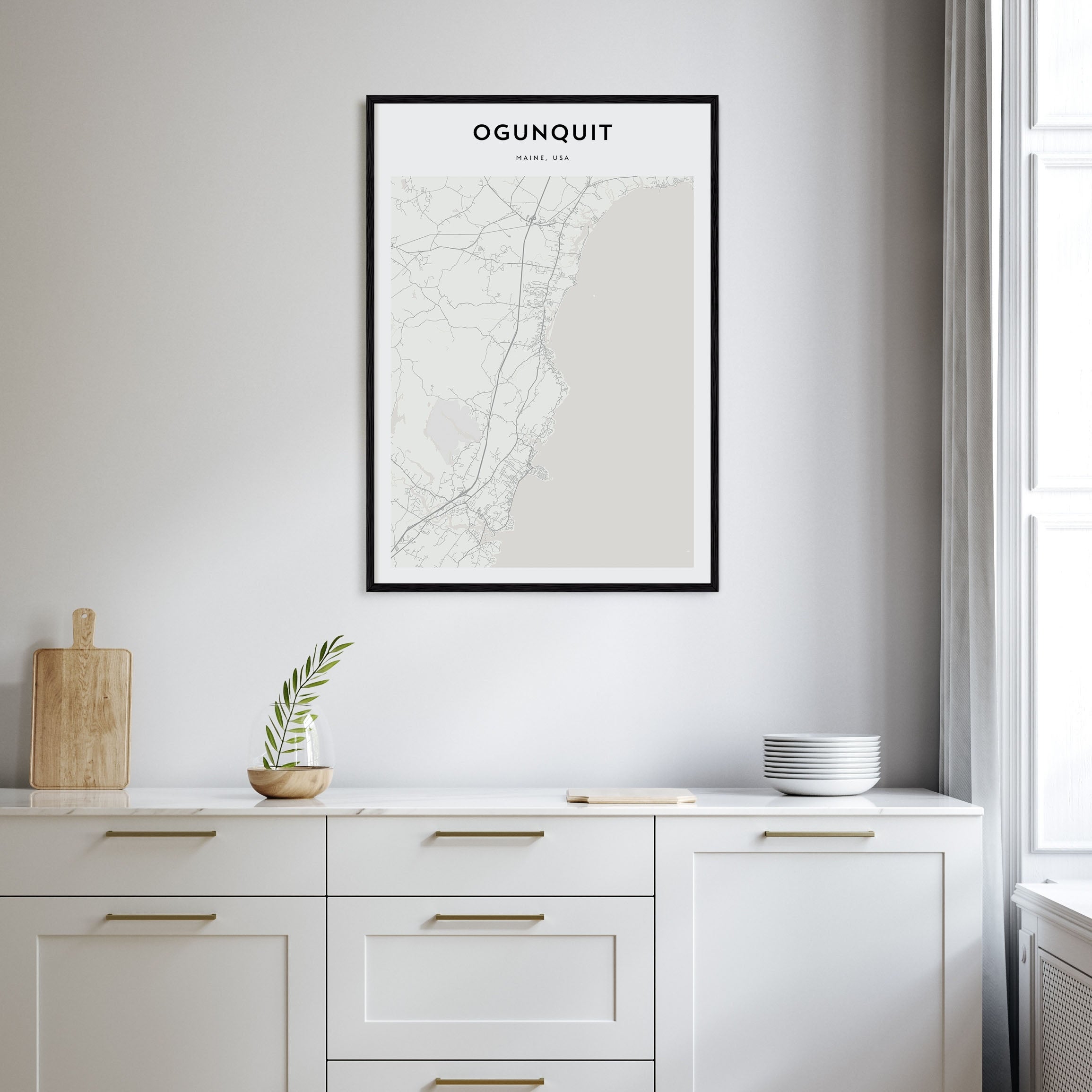 Ogunquit Map Portrait Poster