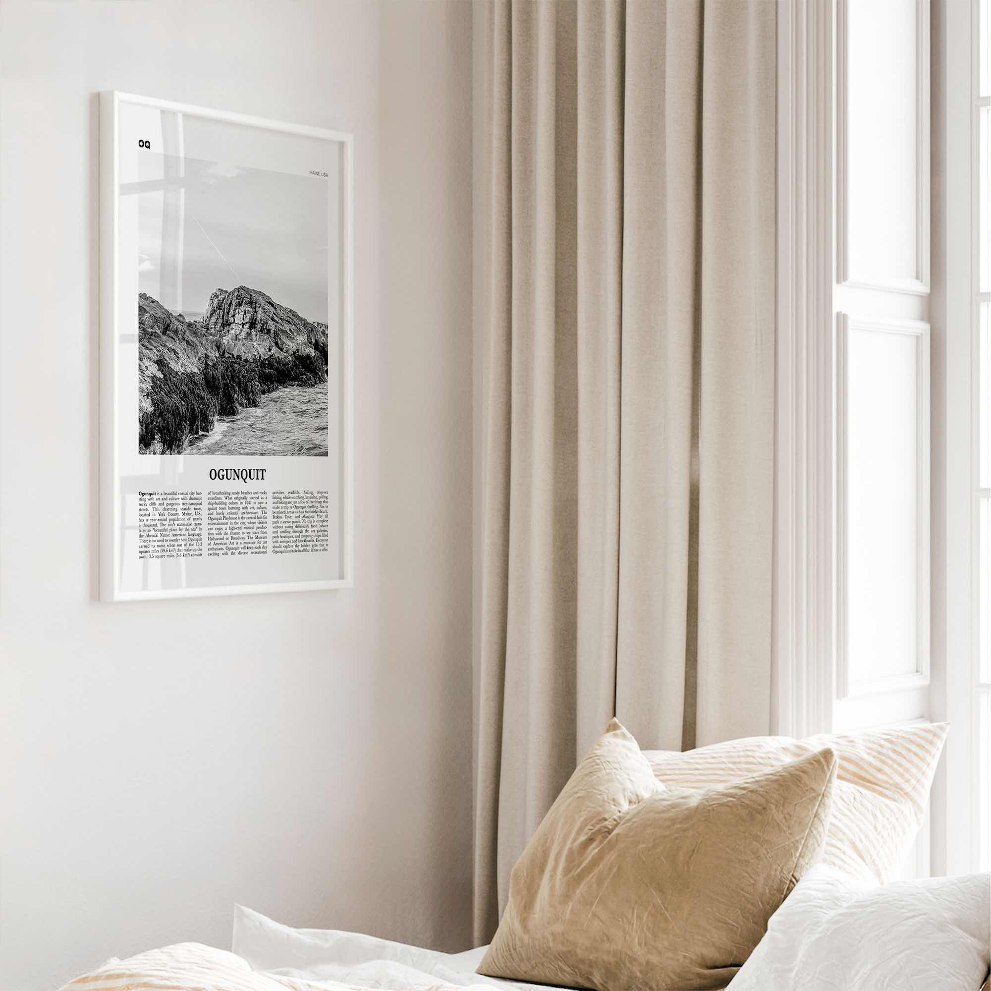 Ogunquit Print Black and White, Ogunquit Wall Art, Ogunquit Poster, Ogunquit Photo, Ogunquit Wall Décor, Maine, USA, United States