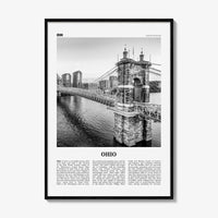 Ohio Print Black and White No 1, Ohio Wall Art, Ohio Poster, Ohio Photo, Ohio Wall Decor, USA, United States, North America