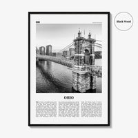 Ohio Print Black and White No 1, Ohio Wall Art, Ohio Poster, Ohio Photo, Ohio Wall Decor, USA, United States, North America