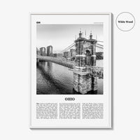 Ohio Print Black and White No 1, Ohio Wall Art, Ohio Poster, Ohio Photo, Ohio Wall Decor, USA, United States, North America