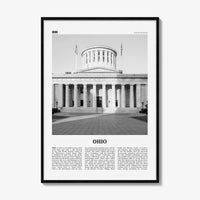 Ohio Print Black and White No 2, Ohio Wall Art, Ohio Poster, Ohio Photo, Ohio Wall Decor, USA, United States, North America