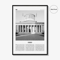 Ohio Print Black and White No 2, Ohio Wall Art, Ohio Poster, Ohio Photo, Ohio Wall Decor, USA, United States, North America