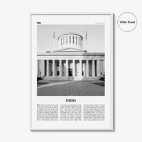 Ohio Print Black and White No 2, Ohio Wall Art, Ohio Poster, Ohio Photo, Ohio Wall Decor, USA, United States, North America