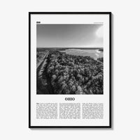 Ohio Print Black and White No 3, Ohio Wall Art, Ohio Poster, Ohio Photo, Ohio Wall Décor, Ohio Map, United States