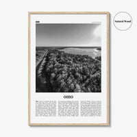 Ohio Print Black and White No 3, Ohio Wall Art, Ohio Poster, Ohio Photo, Ohio Wall Décor, Ohio Map, United States