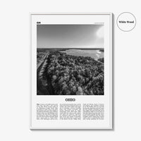 Ohio Print Black and White No 3, Ohio Wall Art, Ohio Poster, Ohio Photo, Ohio Wall Décor, Ohio Map, United States