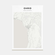 Ohrid Map Portrait Poster