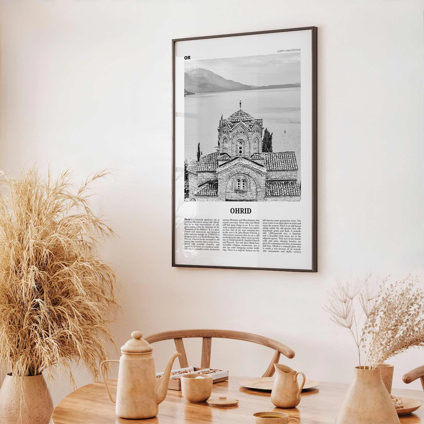 Ohrid Print Black and White, Ohrid Wall Art, Ohrid Poster, Ohrid Photo, Ohrid Wall Décor, Охрид, North Macedonia, Travel Poster Print Europe