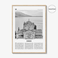 Ohrid Print Black and White, Ohrid Wall Art, Ohrid Poster, Ohrid Photo, Ohrid Wall Décor, Охрид, North Macedonia, Travel Poster Print Europe