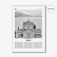 Ohrid Print Black and White, Ohrid Wall Art, Ohrid Poster, Ohrid Photo, Ohrid Wall Décor, Охрид, North Macedonia, Travel Poster Print Europe