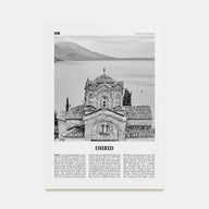 Ohrid Travel B&W Poster