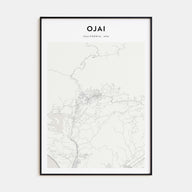 Ojai Map Portrait Poster