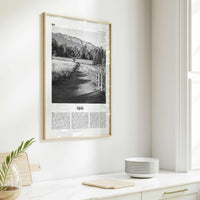 Ojai Print Black and White, Ojai Wall Art, Ojai Poster, Ojai Photo, Ojai Wall Décor, California, USA, United States