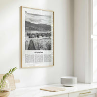 Okanagan Print Black and White, Okanagan Wall Art, Okanagan Poster, Okanagan Photo, Okanagan Décor, Okanagan Map, British Columbia, Canada