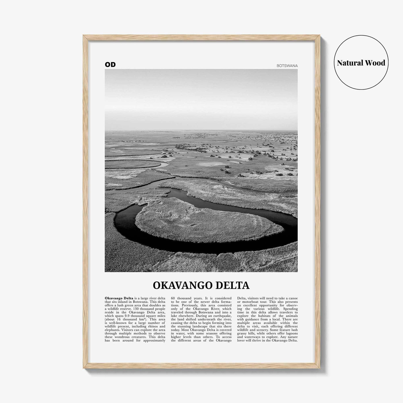 Okavango Delta Print Black and White, Okavango Delta Wall Art, Okavango Delta Poster, Okavango Delta Photo, Okavango Delta Décor, Botswana
