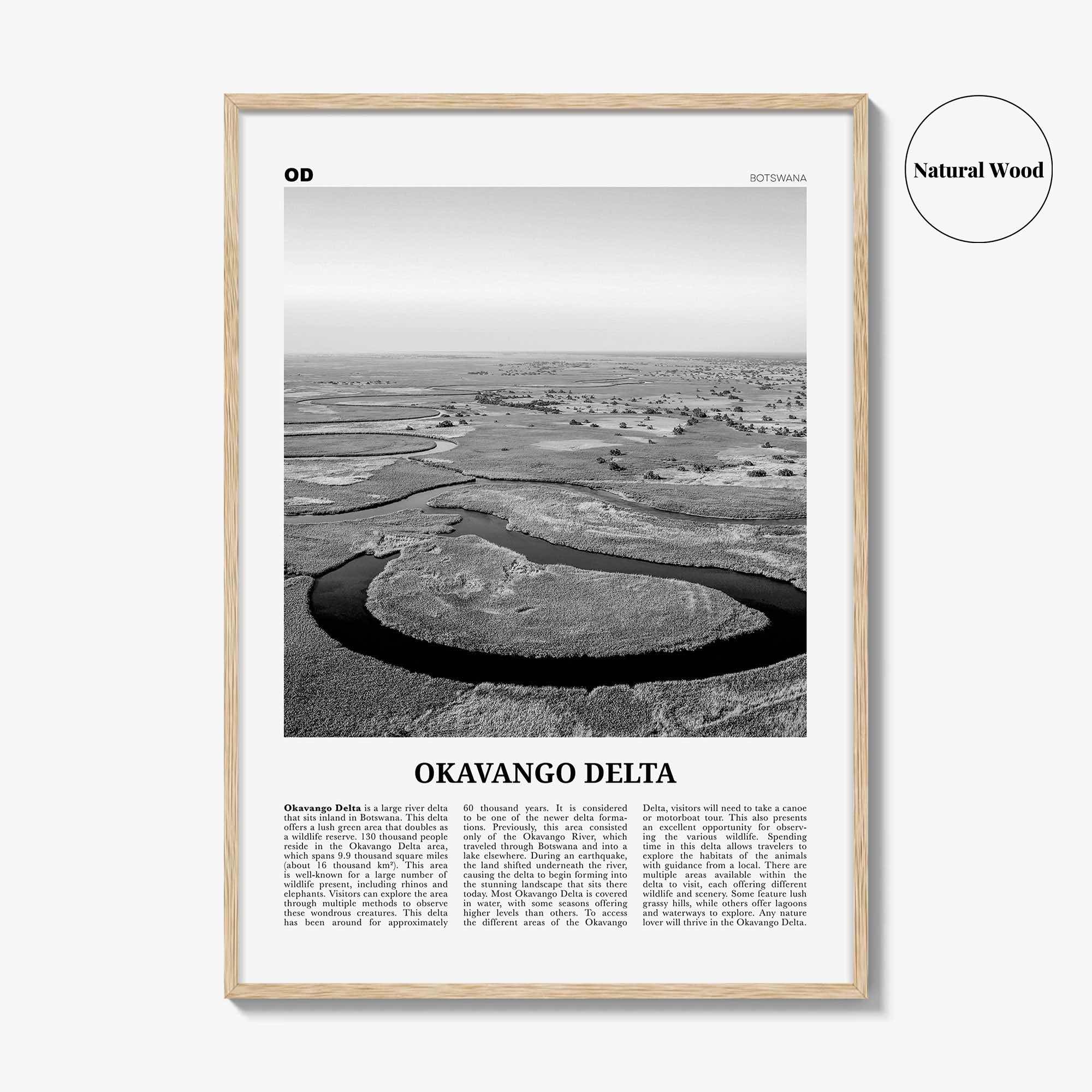 Okavango Delta Print Black and White, Okavango Delta Wall Art, Okavango Delta Poster, Okavango Delta Photo, Okavango Delta Décor, Botswana