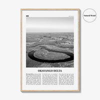 Okavango Delta Print Black and White, Okavango Delta Wall Art, Okavango Delta Poster, Okavango Delta Photo, Okavango Delta Décor, Botswana
