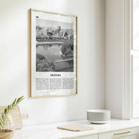 Okayama Print Black and White, Okayama Wall Art, Okayama Poster, Okayama Photo, Okayama Wall Décor, Okayama Map, Japan