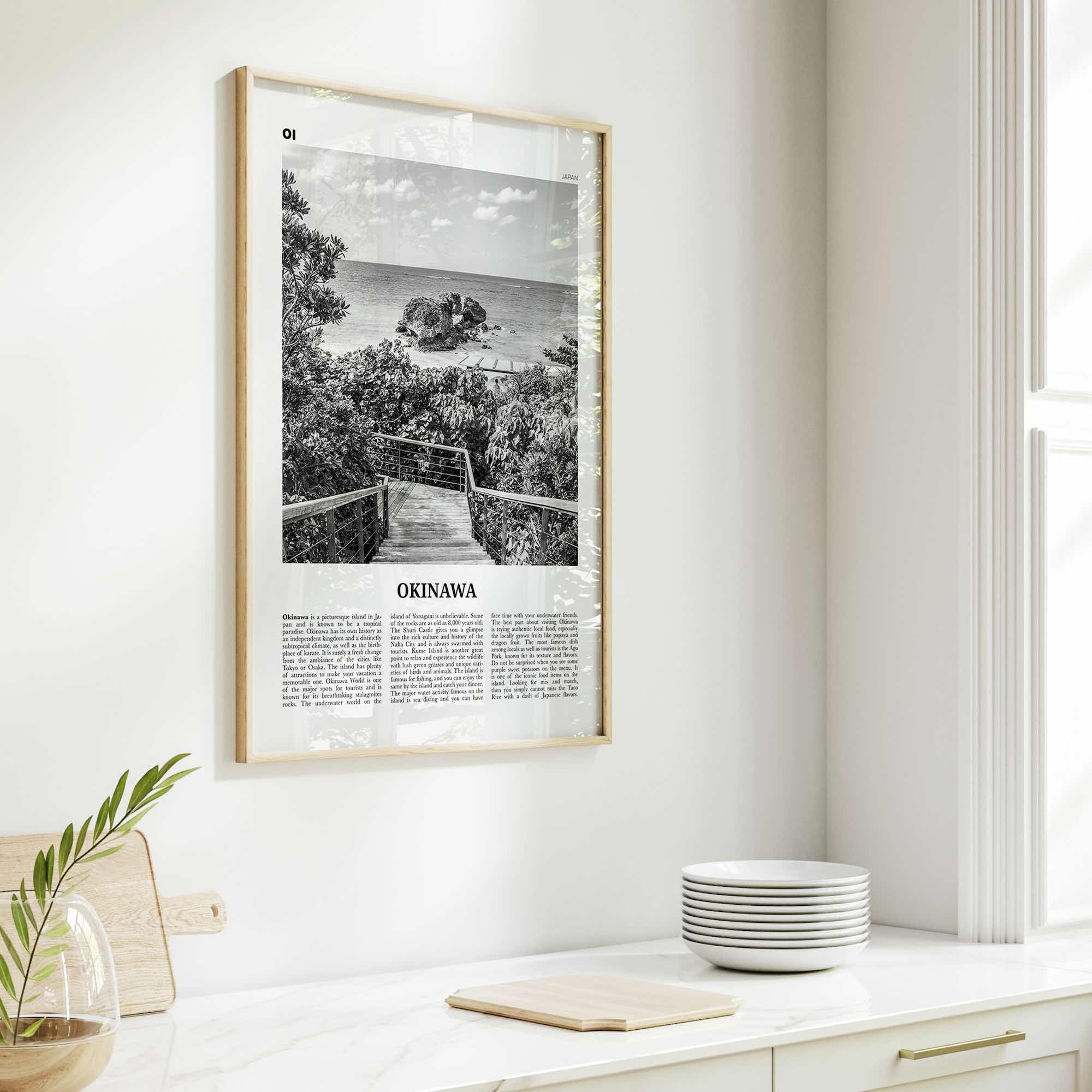 Okinawa Print Black and White, Okinawa Island Wall Art, Okinawa Island Poster, Okinawa Island Photo, Okinawa Island Wall Décor, Japan