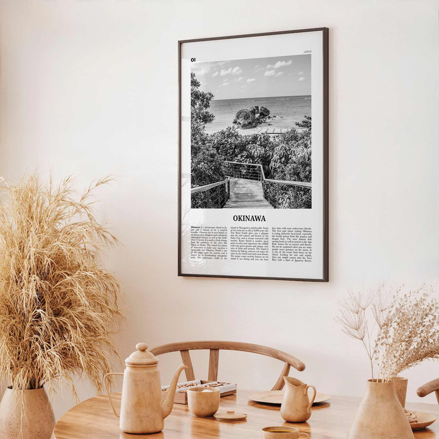 Okinawa Print Black and White, Okinawa Island Wall Art, Okinawa Island Poster, Okinawa Island Photo, Okinawa Island Wall Décor, Japan