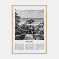 Okinawa Travel B&W Poster